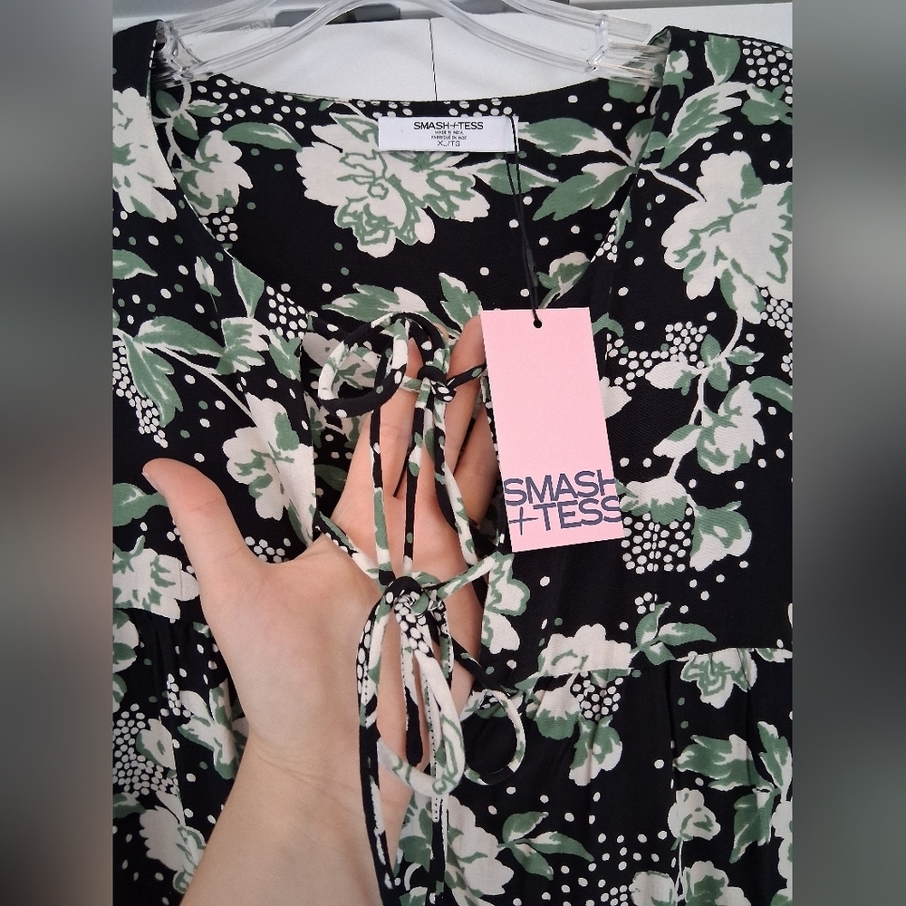 NWT Smash + Tess/ Violet Mini Dress/ Large Floral/ Size US XL - Picture 9 of 12